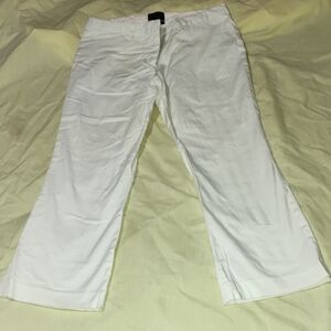 The Limited White Cropped Pants